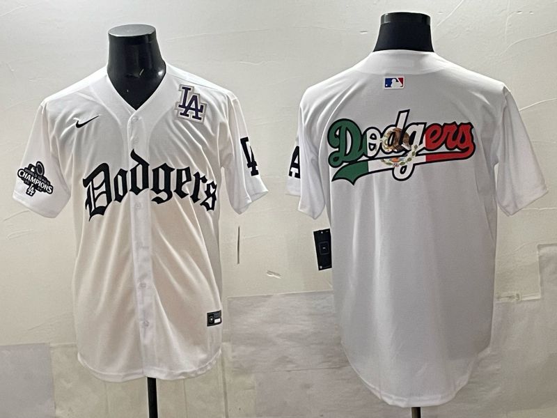 Men 2025 Los Angeles Dodgers Blank White 7th generations Joint Name Nike MLB Jersey style 09->los angeles dodgers->MLB Jersey